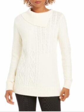 Charter Club Women's Vanilla White Turtleneck Sweater XL